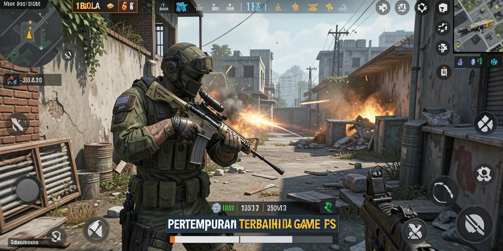 Screenshot gameplay 11BOLA yang menunjukkan aksi pertempuran intens.