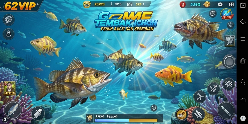 Tampilan menarik gameplay Tembak Ikan yang seru.
