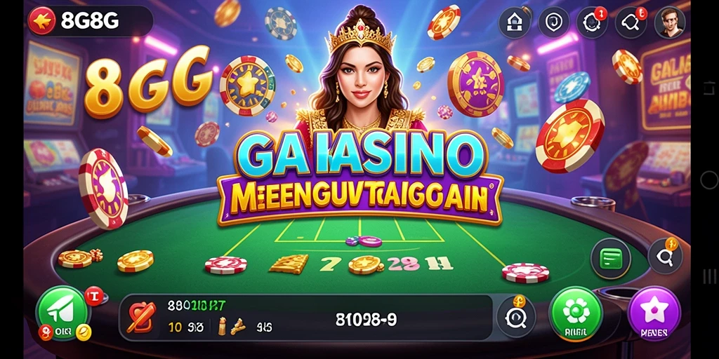 Tampilan gameplay menarik dari 8G8G dengan berbagai permainan Kasino.