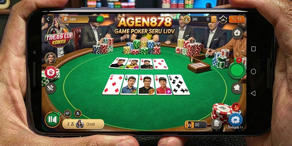 Screenshot utama AGEN878 menampilkan gameplay Poker yang seru dan menarik.