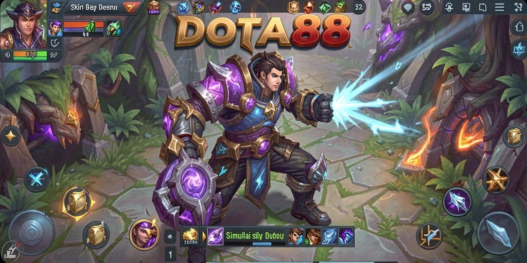 Screenshot menampilkan aksi gameplay di DOTA88 dengan grafis realistis.
