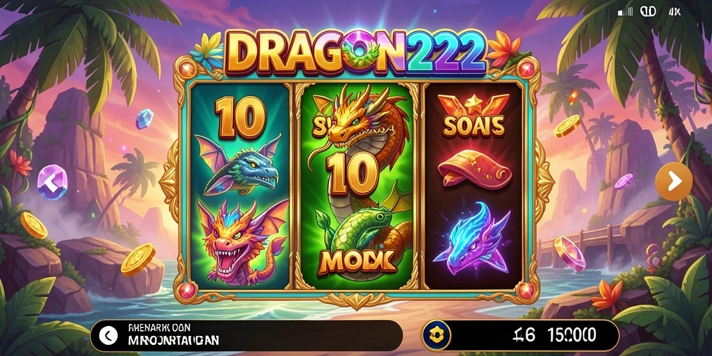 Tampilan gameplay slot yang mendebarkan di DRAGON222.