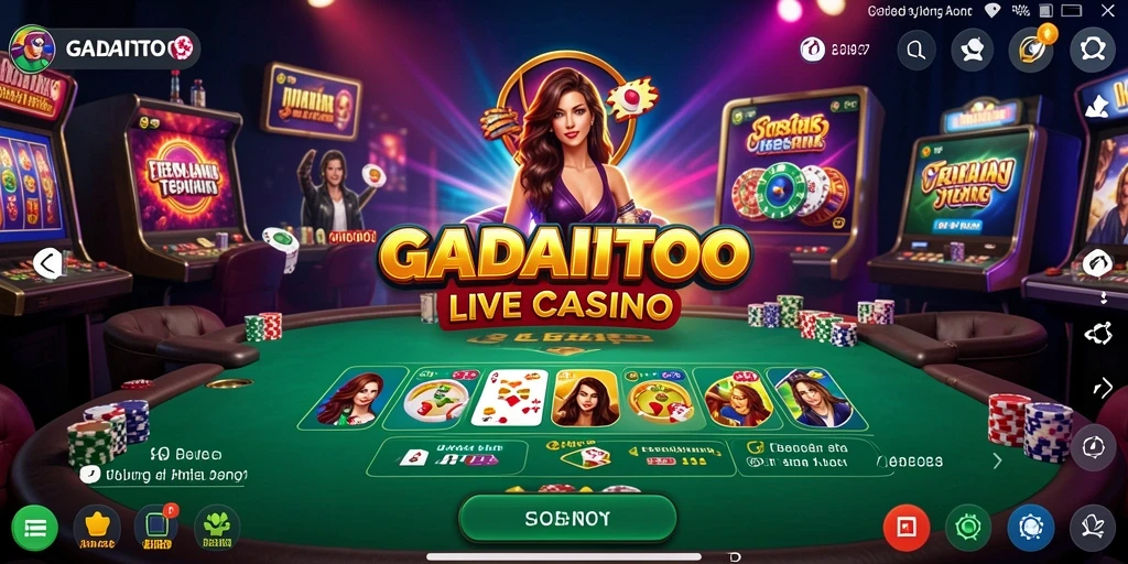Screenshot gameplay Live Casino GADAITOTO yang mengasyikkan dan interaktif.