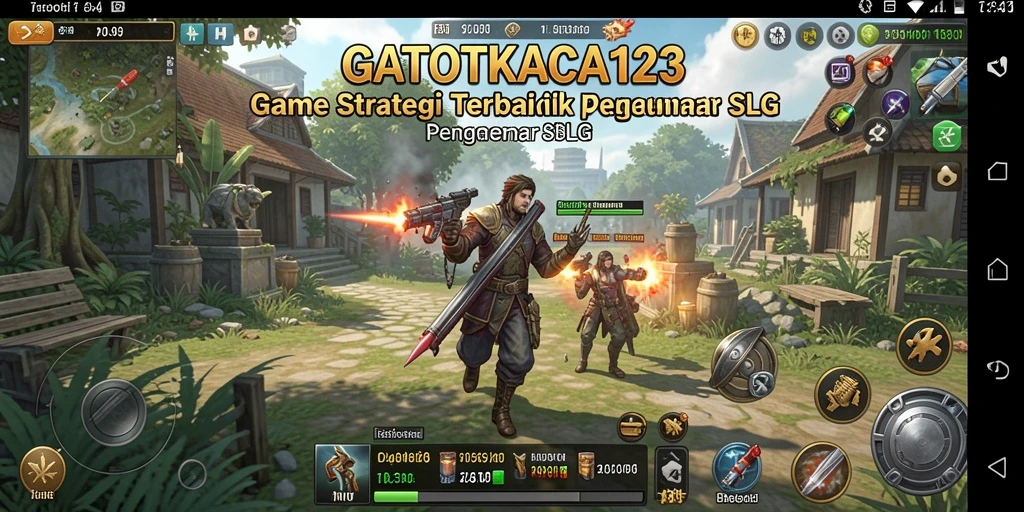 Tangkapan layar gameplay GATOTKACA123 yang menampilkan aksi pertempuran yang intens.