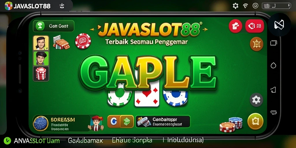 Tampilan menarik dari gameplay Gaple di JAVASLOT88.