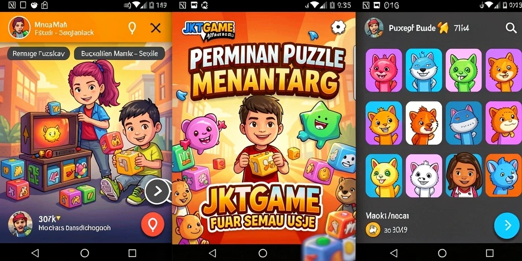 Tampilan gameplay JKTGAME yang menantang dalam mode puzzle.