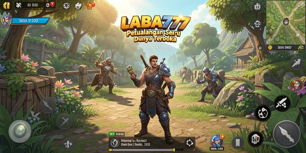 Tampilan menakjubkan dari gameplay LABA777 di dunia terbuka.