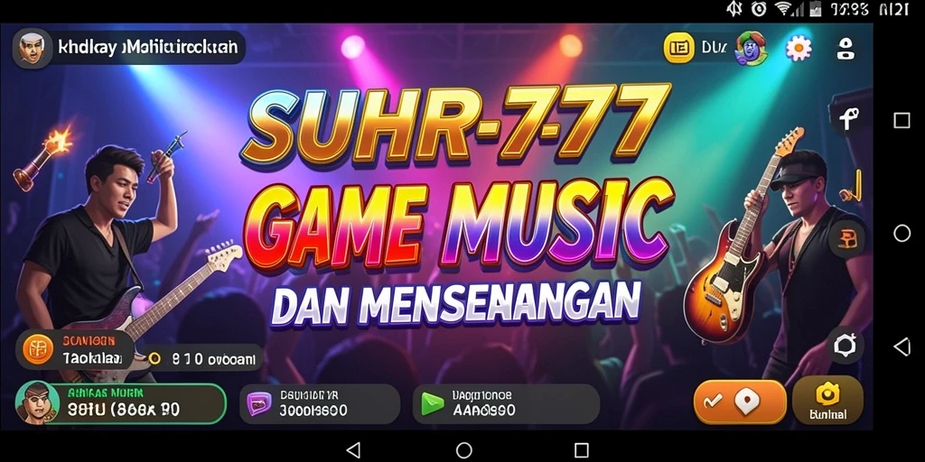 Tampilan gameplay seru dalam SUHU777 dengan berbagai lagu.