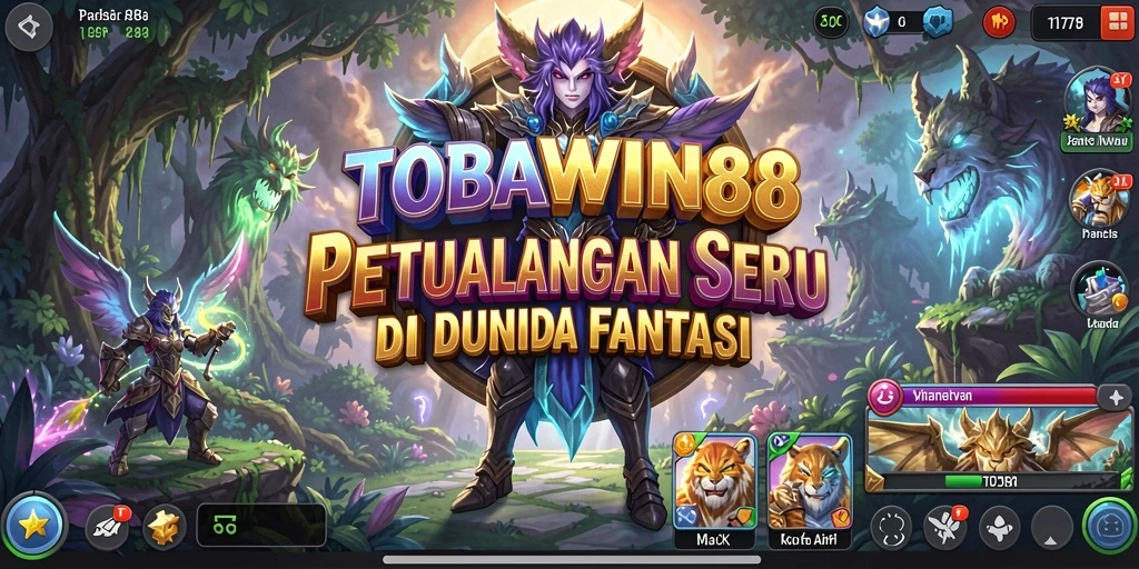 Tampilan gameplay seru di dunia petualangan TOBAWIN88.