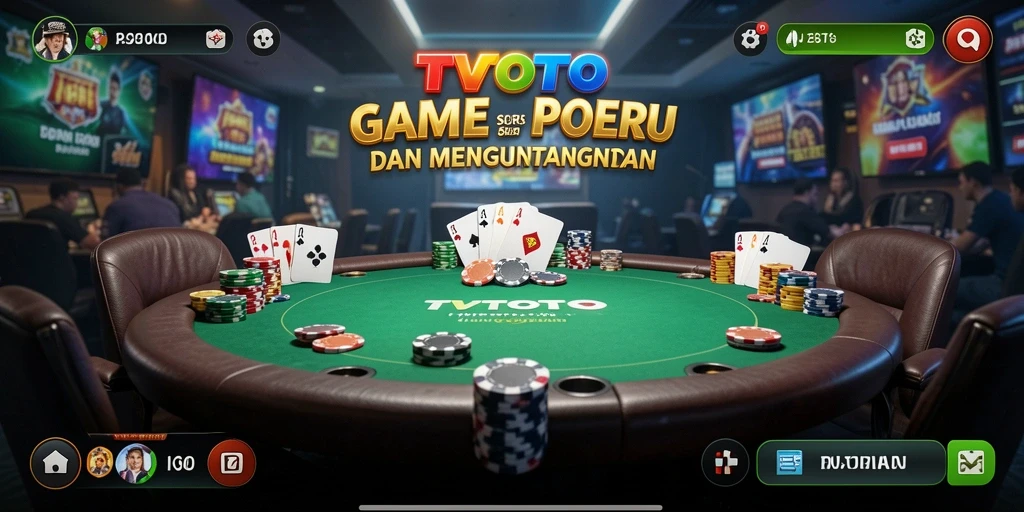 Tampilan gameplay Poker di TVTOTO dengan interaksi yang menarik.