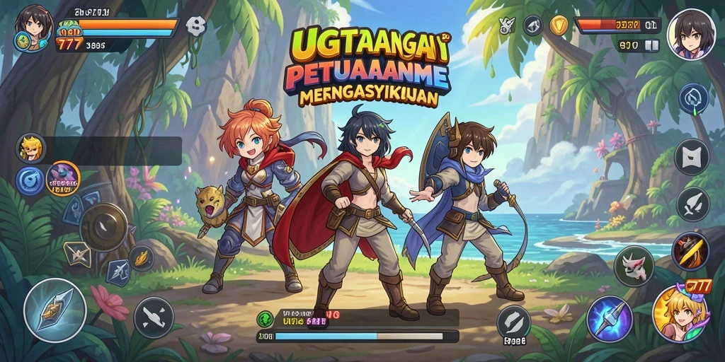 Tampilan gameplay seru dalam UG777 dengan karakter Anime menarik.